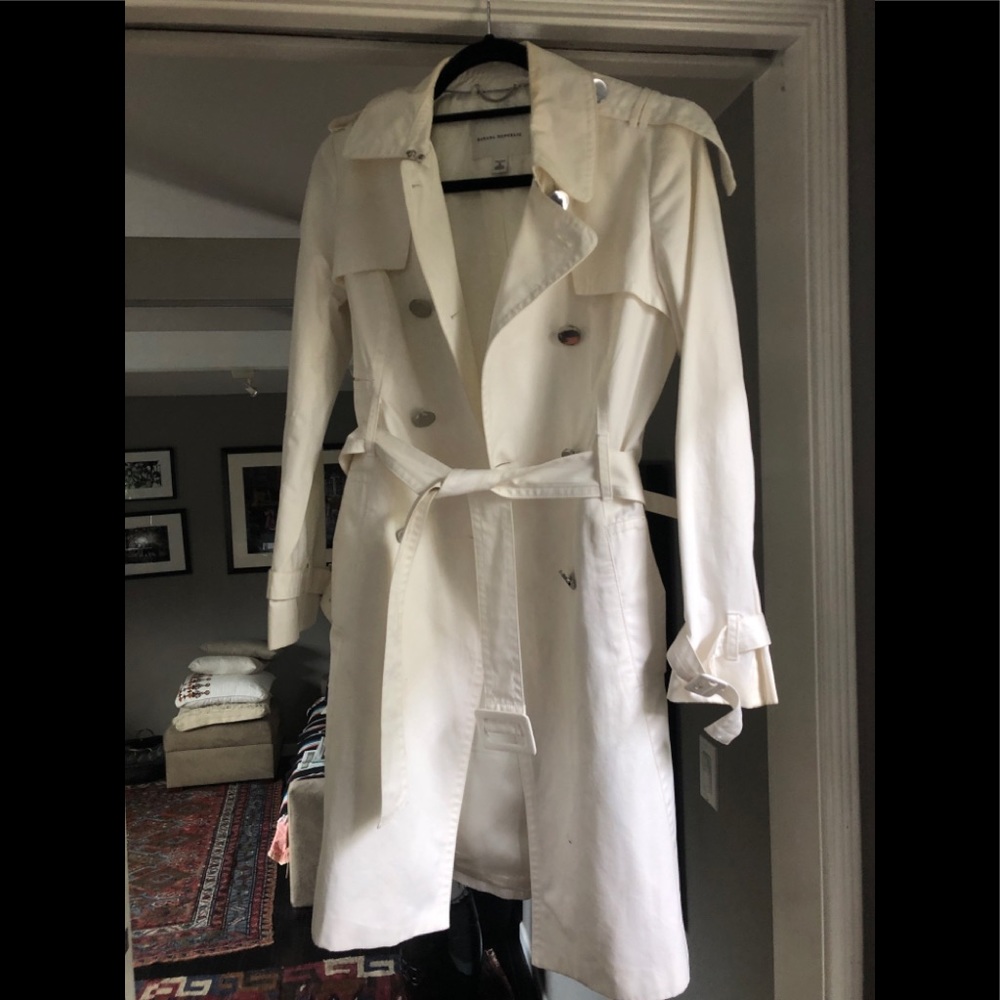 Banana republic chic winter white raincoat
